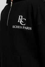Black Half Zip Riches Paris Tracksuit