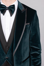 Green Velvet Tux Three Piece Suit