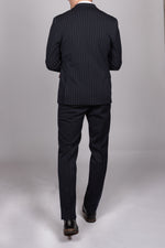 Rocco - Navy Pinstripe Double Breasted Blazer