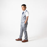 Jerry - Childrens Grey Check Three Piece Suit