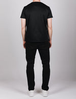 Black Herringbone Casual T-Shirt
