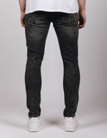 Black 2Y Acid Washed Ripped Jeans