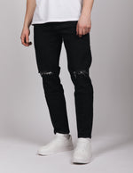Black 2Y Knee Ripped Jeans
