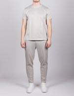 Grey Herringbone Casual T-Shirt