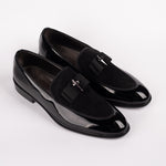 Patent Leather Loafer with Silk Bow