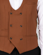 Kelvin - Tan Double Breasted Waistcoat