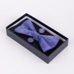 Paisley - Lilac Bow Tie & Pocket Square Set