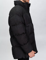 Black Zip-Up Puffer Jacket