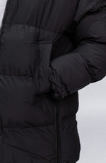 Black Zip-Up Puffer Jacket