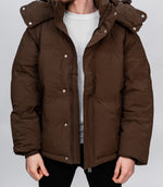 Brown Hooded Extra Padded Puffer Jacket