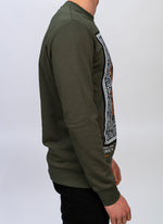 Khaki & Orange Diamante GV Ombre Sweatshirt