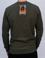 Khaki & Orange Diamante GV Ombre Sweatshirt