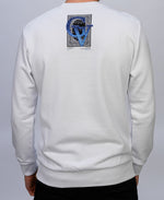 White & Blue Diamante GV Ombre Sweatshirt