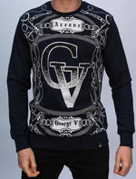 Navy Diamante GV Ombre Sweatshirt