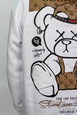 White George V Teddy Hoodie