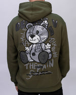 Khaki Graffiti Teddy Hoodie