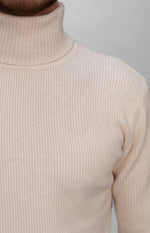 White Knitted Roll Neck