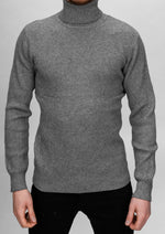 Light Grey Knitted Roll Neck