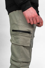 Light Green Stretch Cuffed Cargos