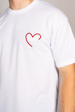 Embroidered Love Heart T-Shirt