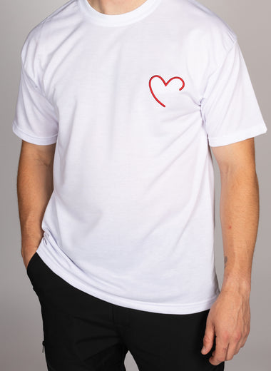 Embroidered Love Heart T-Shirt