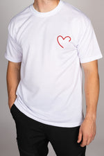 Embroidered Love Heart T-Shirt