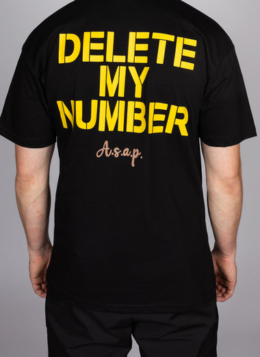 Delete My Number Print T-Shirt