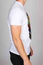 George V Diamante Multicolour Smiley Skull T-Shirt