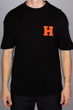 Embroidered 'H' Detail Crew Neck T-Shirt