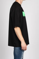 Neon Paris Print T-Shirt in Black