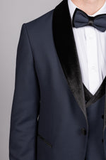 Navy Velvet Shawl Lapel Tux