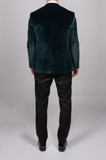 Green Velvet Tux Three Piece Suit