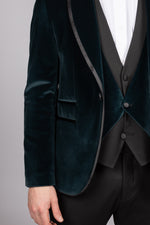 Green Velvet Tux Three Piece Suit