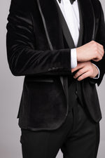 Black Velvet Tux Three Piece Suit