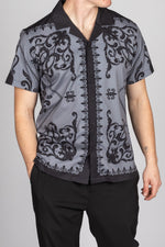 Brogue Pattern Short Sleeve Shirt