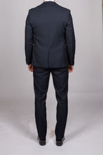 Dalton - Navy Tux Lapel Diamond Blazer