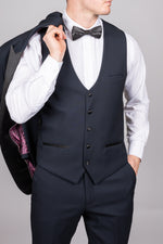 Dalton - Navy Diamond Waistcoat