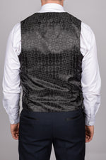 Dalton - Navy Diamond Waistcoat