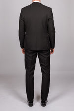 Dalton - Black Tux Lapel Diamond Blazer