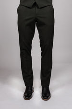 Bromley - Olive Green Check Trousers