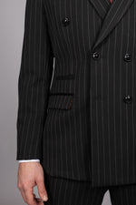 Rocco - Black Pinstripe Double Breasted Blazer