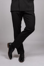 Rocco - Black Pinstripe Trousers