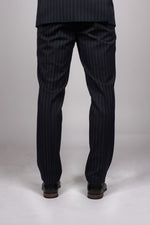 Rocco - Navy Pinstripe Trousers