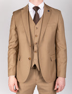 Beige Milano Couture Three Piece Suit