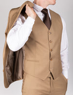 Beige Milano Couture Three Piece Suit