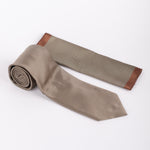 Textured Tie & Pocket Square Set in Beige