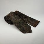 Bark Texture Tie & Pocket Square Set in Brown