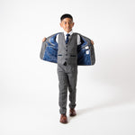 Scott - Childrens Grey Check Three Piece Suit