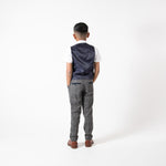 Scott - Childrens Grey Check Three Piece Suit