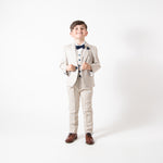 Caridi Beige Boys Three Piece Suit